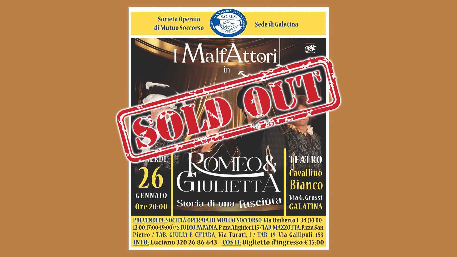 Romeo e Giulietta - I MalfAttori sold-out