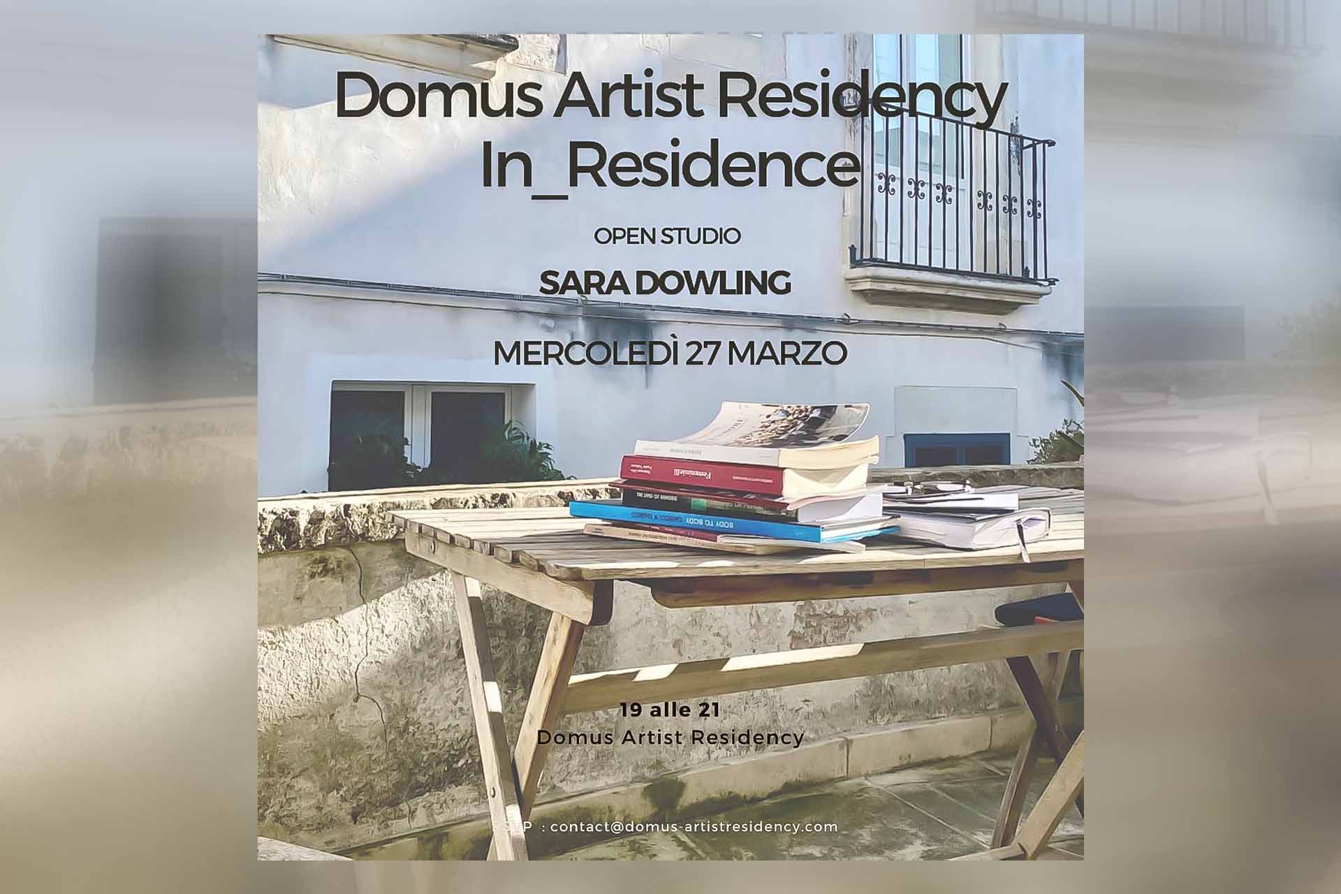 Domus Artist Residency - Sara Dowling