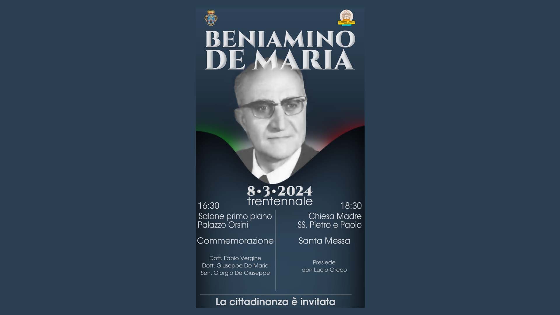 Trentennale Beniamino de Maria